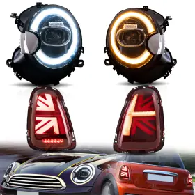 0327-rhy Vland 0362 Full Led Headlights&tail Lights For 2007-13 Mini Cooper R56 R57 With Sequential