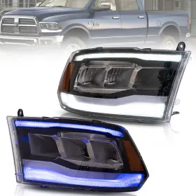 Vland 711256030197 Full Led Headlights For 2009-2018 Dodge Ram 1500 2500 3500 Classic 2019-2021 2x