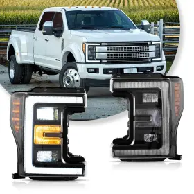 V2-yaa-f250-2055-17 Vland Pair Led Head Lights With Sequential For 2017-19 Ford F250 350 450 F550 Super Duty V2-yaa-f250-2055-17 Vland Pair Led Head Lights With Sequential For 2017-19 Ford F250 350 450 F550 Super Duty