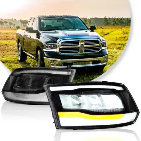 Vland-yax-rm-6002-clear Vland Full Led Headlights For 2009-2018 Dodge Ram 1500/2500/3500 Left Right
