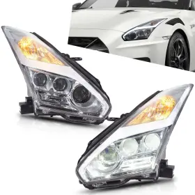 Yaa-gtr-2074 Vland Yaa-gtr-2074/2074b For 2008-23 Nissan R35 Gtr Projector Full Led Headlights With Sequential Animation Yaa-gtr-2074 Vland Yaa-gtr-2074/2074b For 2008-23 Nissan R35 Gtr Projector Full Led Headlights With Sequential Animation