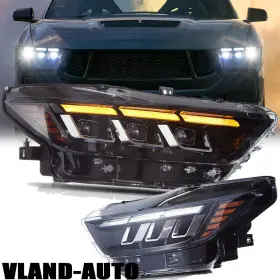 Yaa-mst-2080a Vland Vauto Led Headlights For Ford Mustang 2015-2017 Head Lamps Assembly Sequential