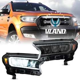 Yaa-rg-0319-010101065 Vland Led Reflector Headlights For Ford Ranger 2015-2023 With Sequential Indicator
