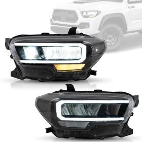 Yaa-tkm-0333-c Vland Full Led Headlights For 2016-2023 2022 Toyota Tacoma Pickup Drl Reflector Lamps