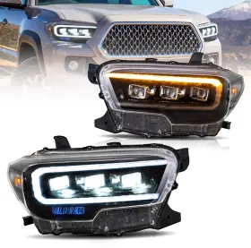 Yaa-tkm-0333a-clear Vland Top Led Projector Headlights For 2016-2023 Toyota Tacoma With Sequential Turn Signal Yaa-tkm-0333a-clear Vland Top Led Projector Headlights For 2016-2023 Toyota Tacoma With Sequential Turn Signal
