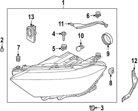 17a-941-035-f Volkswagen Genuine Headlight Assembly