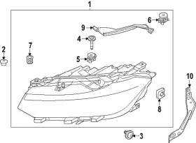 17a-941-060 Volkswagen Genuine Headlamp Assembly