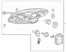31299759 Volvo Genuine 2010-2013 C70 - Composite Headlamp