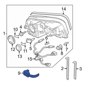 8678122 Volvo Oe For S60 2004 Headlight Wiring Harness Connector 8678122 Volvo Oe For S60 2004 Headlight Wiring Harness Connector