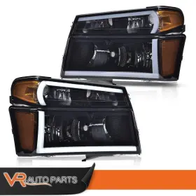 Zp-02hla4543bbm Vr Auto Parts Fits For 04-12 Gmc Canyon/chevy Colorado Led Drl Amber Headlights Bumper Lights