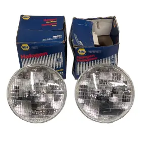 Wagner 042723933593 H6024 7 Inch Round Headlights Pair High/low Beam Vintage Nos Usa Napa Wagner 042723933593 H6024 7 Inch Round Headlights Pair High/low Beam Vintage Nos Usa Napa