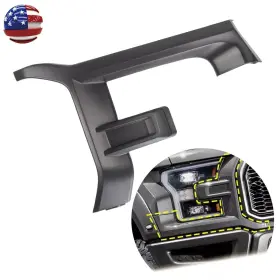 Hl3z-17c754-bptm Wf-auto Headlight Molding Trim Right Side For Hl3z17c754bptm Ford F150 Raptor 2017-2018