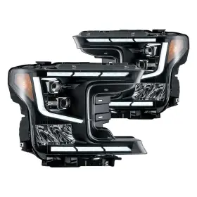 Chrng0671-b-sq Winjet For Ford F-150 18-20 Headlights Driver And Passenger Side Black/smoke Sequential