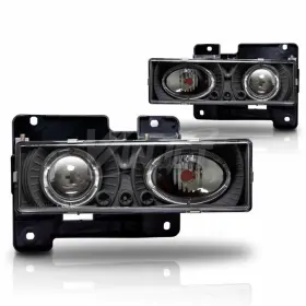 Wj10-0002-04 Winjet Headlights Lamps For Chevy Gmc C10 Ck Halo Projector Clear Lens Black Housing Wj10-0002-04 Winjet Headlights Lamps For Chevy Gmc C10 Ck Halo Projector Clear Lens Black Housing