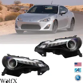 10-0327-04 Wolfx For 2013 2014 2015 2016 Scion Fr-s Led Drl Bar Headlights Projector