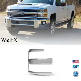 Wj1020-0596c-r Wolfx Passenger Side Headlight Trim Bezel For 2015-2019 Chevy Silverado 2500hd/3500hd