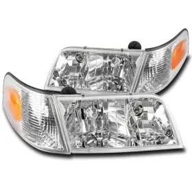 Fo2502200 Wtautopart Auto Parts For 98-11 Ford Crown Victoria Headlight Headlamp With Corner Lamp Chrome Left Right