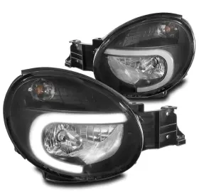 Su2503113 Wtautopart Auto Parts For 02-03 Subaru Impreza Led Tube Headlight Headlamp Lamp Black Left Right Pair