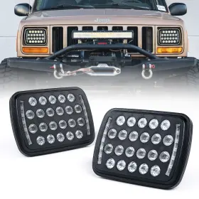 Xprite Hl-5x7-g3-2pc 7x6 5x7led Headlights Dot Sealed Beam High Low Drl For Jeep Cherokee Xj Yj Chevy
