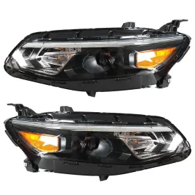 Yi150220t Yibei-tech Headlight Halogen For Chevrolet Malibu 2016-2018 Pair Lh&rh Black Housing Clear