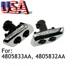 4805833aa Yj-remould 4805832aa 1 Pair Replace Headlight Lamp Washer Nozzle For 05-07 Chrysler 300