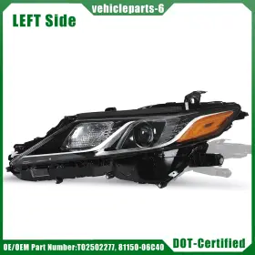 To2502277 Ylt Auto Led Headlights Left Driver Side For 2018 2019 - 2022 Toyota Camry L Le Se 18