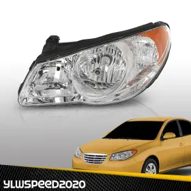 V-02hla3124awtl Ylwspeed20 Fit For 07-10 Elantra Sedan Halogen Headlight Headlamp Head Light With Bulb Left