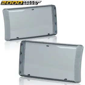 Ylw676323 Ylwspeed2000 Headlight Lens Light Smoke Cover Fit For 94-02 Dodge Ram 1500 2500 3500 Pair