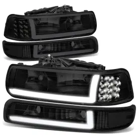 Sdd-hllbcsil99bksmcl1 Yqy For 99-02 Chevy Silverado 1500 2500 Hd 3500 Led Drl Headlight Bumper Signal Lamp Sdd-hllbcsil99bksmcl1 Yqy For 99-02 Chevy Silverado 1500 2500 Hd 3500 Led Drl Headlight Bumper Signal Lamp