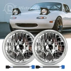 7" Led Original Glass Headlights Reinforced Reflector 1990-1997 Mazda Miata New. Price: $30.99.