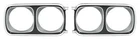 New Headlamp Bezels Pair Amd Fits Plymouth Satellite Sport X145-1469-2P. Price: $341.68.