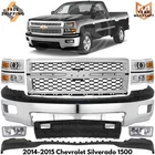 Front Bumper Chrome & Headlight Kit For 2014-2015 Chevrolet Silverado 1500 New. Price: $932.00.