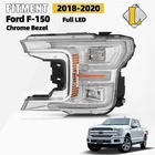 2018-2020 Ford F-150 Full Led Headlight Chrome Bezel Left Driver Side New. Price: $335.00.
