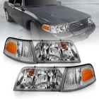 Anzo 1998-2005 Ford Crown Victoria Crystal Headlight Chrome With Bumper New. Price: $124.99.
