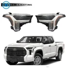 Headlights Black For 2022-23 Toyota Tundra Headlamps Pair Led W/ Halogen Signal New. Price: $376.06.