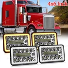 4PCS 4X6" Led Headlights H4651 H4656 Hi-lo Beam For Peterbilt Kenworth T800 W900 New. Price: $59.20.