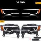 Vland For 2014-2022 Jeep Grand Cherokee Led Projector Headlights W/black Housing New. Price: $355.49.