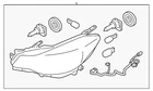 Genuine Subaru Headlamp Assembly 84001FL110 New. Price: $327.36.