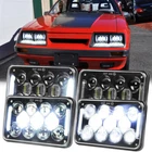 4PC Ford Mustang 1979-1986 Black 4X6" Inch Led Headlights Hi-lo Halo Drl H4 New. Price: $98.57.