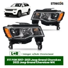 2017-2022 Jeep Grand Cherokee Halogen Headlight Chrome W/ Bulb Left & Right Pair New. Price: $160.99.