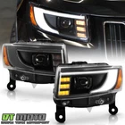 For 2014-2016 Jeep Grand Cherokee Halogen Black Led Tube W/ Signal Headlights New. Price: $238.99.