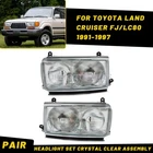 For Toyota Land Cruiser 1991-1997 FJ80 LC80 Headlamp Pair Crystal Clear New. Price: $148.69.