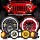 For Jeep Wrangler 07-18 Jk 7"LED Headlights Red+amber Fog&turn Combo New. Price: $92.96.