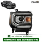For 2016-2018 Gmc Sierra 1500 Hid/xenon Headlight W/ Led Drl Right Passenger New. Price: $117.99.