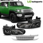 Fits Toyota Fj Cruiser 2007-2015 Headlight Assembly Projector With Grille Front New. Price: $309.99.