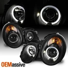 Fits 98-02 Mercedes Benz W208 Clk-class Jdm Black Dual Halo Projector Headlights New. Price: $255.99.