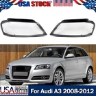 Pair Front Headlight Lamp Lens Covers For Audi A3 8P S-line RS3 2008-2012 L+r New. Price: $81.07.