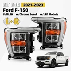 2021-2023 Ford F-150 Full Led Headlight W/chrome Bezel W/o Afs Left+right New. Price: $473.99.