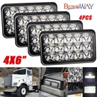 Black 4PCS 4X6" Led Headlights High+low Beam For Western Star 4900 1981-2002 New. Price: $49.98.