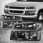 For 04-12 Chevy Colorado Gmc Canyon Black Housing Clear Corner Headlight Lamps New. Price: $79.69.
